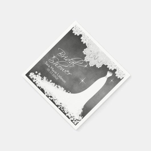 Vrijgezellenfeest-alkbord met witte kant en gans servetten (Hoek)