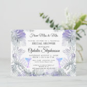 Vrijgezellenfeest Amethyst Tropische Bladerige Wat Kaart (Staand voorkant)