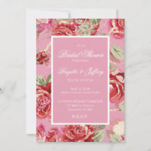 Vrijgezellenfeest annou, roodroos floral classic p