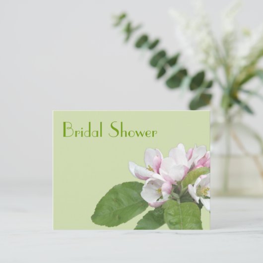 vrijgezellenfeest appelbloesem briefkaart (Staand voorkant)