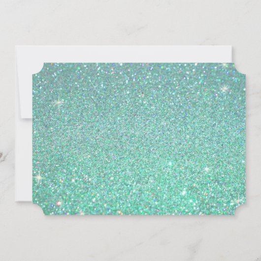 Vrijgezellenfeest Aqua Glitter Future Mrs Modern F Kaart (Achterkant)