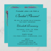 Vrijgezellenfeest, Aqua Love Hearts Tree Kaart (Voorkant / Achterkant)