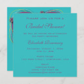  Vrijgezellenfeest, Aqua Love Hearts Tree Kaart (Voorkant / Achterkant)