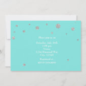 VRIJGEZELLENFEEST Aqua & Silver Glitter Moderne Ka Kaart (Achterkant)