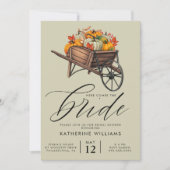 VRIJGEZELLENFEEST | Autumn Herfst Wiel Barrel Flor Kaart (Voorkant)