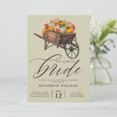 VRIJGEZELLENFEEST | Autumn Herfst Wiel Barrel Flor Kaart (Staand voorkant)