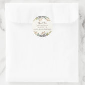 Vrijgezellenfeest Autumn Leaves Wedding Elegant Ronde Sticker (Tas)