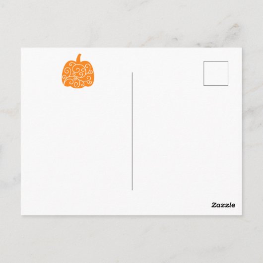VRIJGEZELLENFEEST | Autumn Pumpkin-Briefkaart Briefkaart (Achterkant)