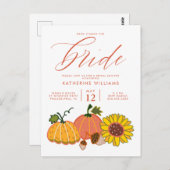 VRIJGEZELLENFEEST | Autumn Pumpkins Briefkaart (Voorkant / Achterkant)