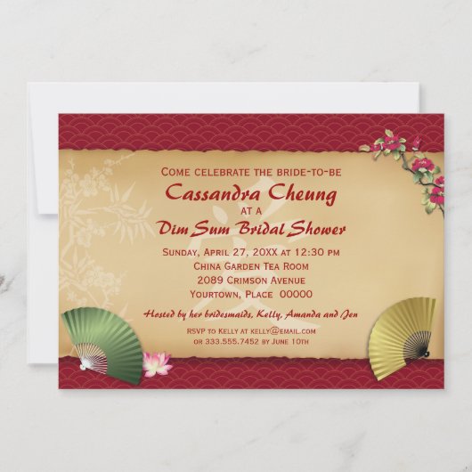 Vrijgezellenfeest Aziatische ventilatoren Kaart (Voorkant)