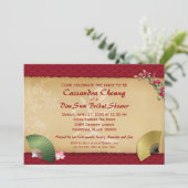 Vrijgezellenfeest Aziatische ventilatoren Kaart (Staand voorkant)