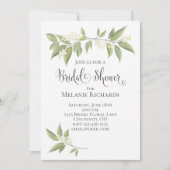 Vrijgezellenfeest Baby's Breath Floral Greenery Save The Date (Voorkant)
