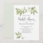Vrijgezellenfeest Baby's Breath Floral Greenery Save The Date (Voorkant / Achterkant)