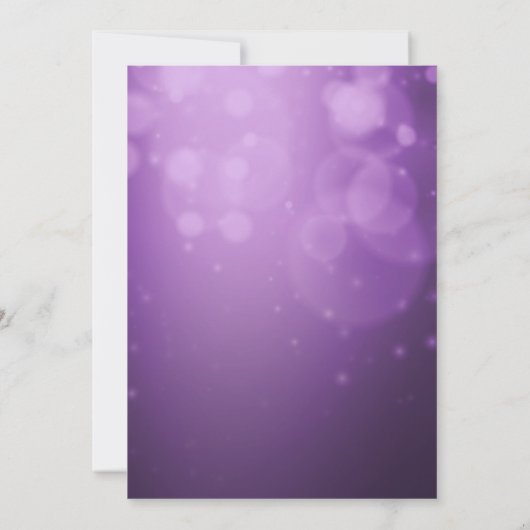 Vrijgezellenfeest Baby's Breath Modern Paars Kaart (Achterkant)
