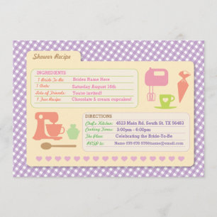 vrijgezellenfeest Baking Recipe Card Bake Party no Kaart