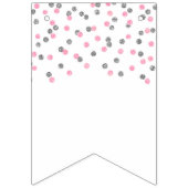 vrijgezellenfeest banner roze zilver Confetti (Eerste vlag)