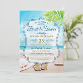 Vrijgezellenfeest Beach Bruiloft Pet Palm Leaf Sea Kaart (Staand voorkant)