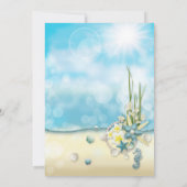 Vrijgezellenfeest Beach Bruiloft Pet Palm Leaf Sea Kaart (Achterkant)