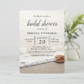 vrijgezellenfeest | Beach Sand Seashell | Modern Kaart (Staand voorkant)