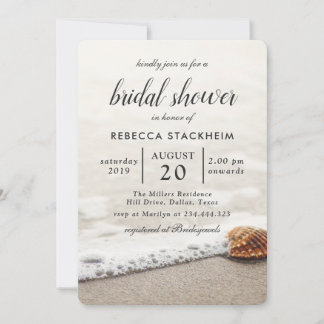 vrijgezellenfeest | Beach Sand Seashell | Modern Kaart