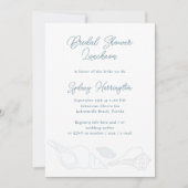 Vrijgezellenfeest Beach Shells Invitation Sjabloon Kaart (Voorkant)