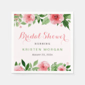 Vrijgezellenfeest Beauful Waterverf Roos Flowers Servetten (Voorkant)