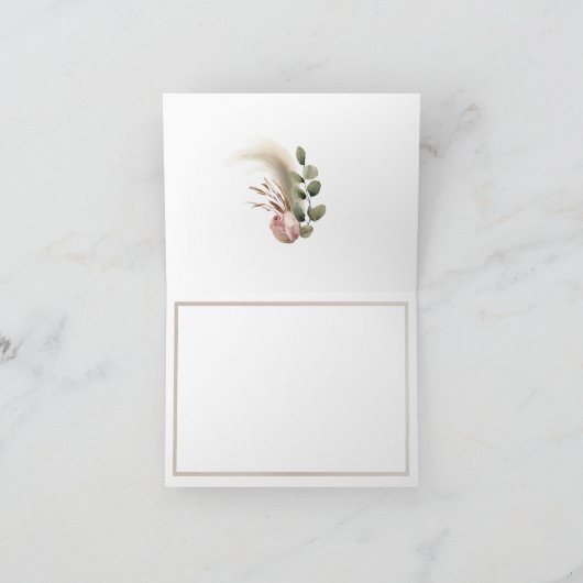 Vrijgezellenfeest bedankkaart met kleding en bloem (Binnen)