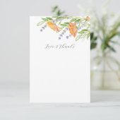 Vrijgezellenfeest Bedankt kaarten Botanische bloem (Staand voorkant)