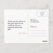 Vrijgezellenfeest Bedankt Post Kaart (Achterkant)