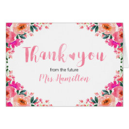 Vrijgezellenfeest Bedankt Roze Bloemen en Hart