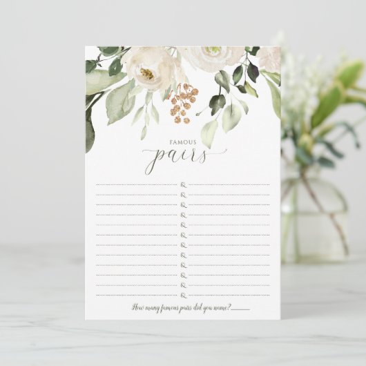 Vrijgezellenfeest beroemde paren - beroemde paren kaart (Staand voorkant)