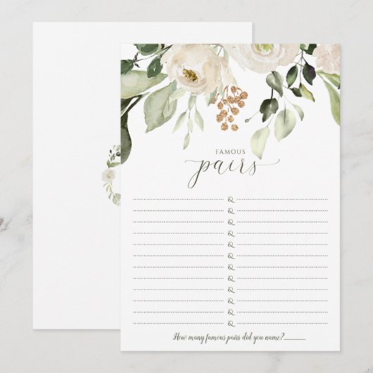 Vrijgezellenfeest beroemde paren - beroemde paren kaart (Voorkant / Achterkant)