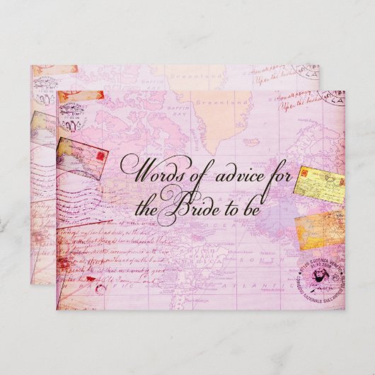 Vrijgezellenfeest bestemming bruiloft uitnodiging briefkaart (Voorkant / Achterkant)