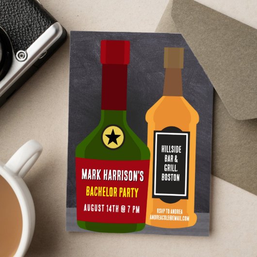 Vrijgezellenfeest bij de Bar Invitation Kaart