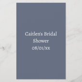 Vrijgezellenfeest Bingo Bruidsthee Dusty Blue Flyer (Achterkant)