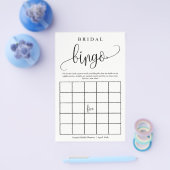 Vrijgezellenfeest Bingo Calligraphy Paper Game Kaa Flyer (Enkel)