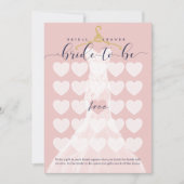 Vrijgezellenfeest Bingo Chic Weddenrensport Shower Kaart (Voorkant)