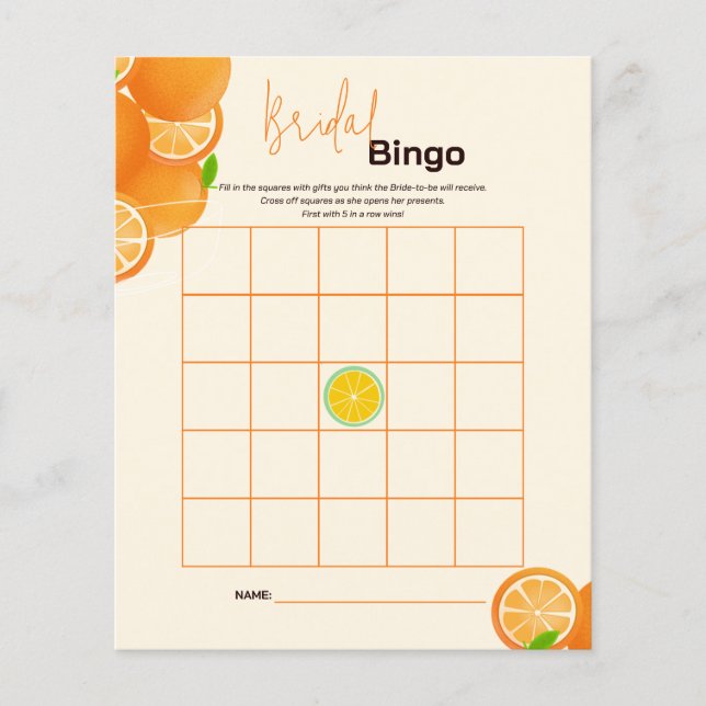 Vrijgezellenfeest Bingo Game (Voorkant)