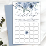 Vrijgezellenfeest Bingo Game Dusty Blue Floral<br><div class="desc">Vrijgezellenfeest Bingo Game Dusty Blue Floral. Overeenkomende items bevinden zich in het Collectie Elegant Dusty Blue Floral Bouquet. Zie hier het volledige collectie: https://www.zazzle.com/collections/elegant_dusty_blue_floral_bouquet-119743866163758178</div>