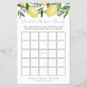 Vrijgezellenfeest Bingo Game Kaart met Lemons Lave (Voorkant)