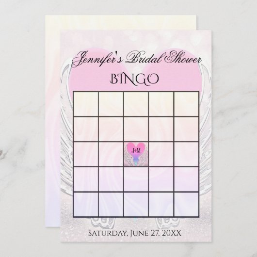 Vrijgezellenfeest Bingo Game Sjabloon Kaart (Voorkant / Achterkant)