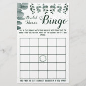 Vrijgezellenfeest Bingo Greenery Eucalyptus Game C Flyer (Voorkant)