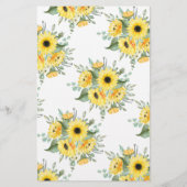 Vrijgezellenfeest Bingo Greenery Sunflower Game Ca Flyer (Achterkant)