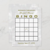 Vrijgezellenfeest bingo monogram hart uitnodiging briefkaart (Voorkant / Achterkant)