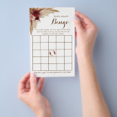 Vrijgezellenfeest Bingo Pampas Grass Game Card Flyer (Hand)
