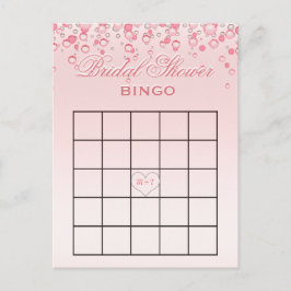 Vrijgezellenfeest Bingo | roze blos Uitnodiging Briefkaart