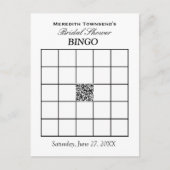 Vrijgezellenfeest Bingo Typography Simple Plain QR Uitnodiging Briefkaart (Voorkant)