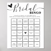 Vrijgezellenfeest Bingo Wedding Elegante Kalligraf Poster (Voorkant)