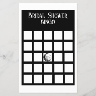 Vrijgezellenfeest Bingo Zwart-wit minimalistisch Flyer