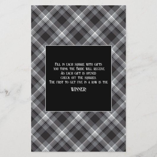 Vrijgezellenfeest Bingo Zwart-wit minimalistisch Flyer (Achterkant)